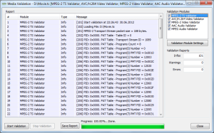 MPEG TS Validation